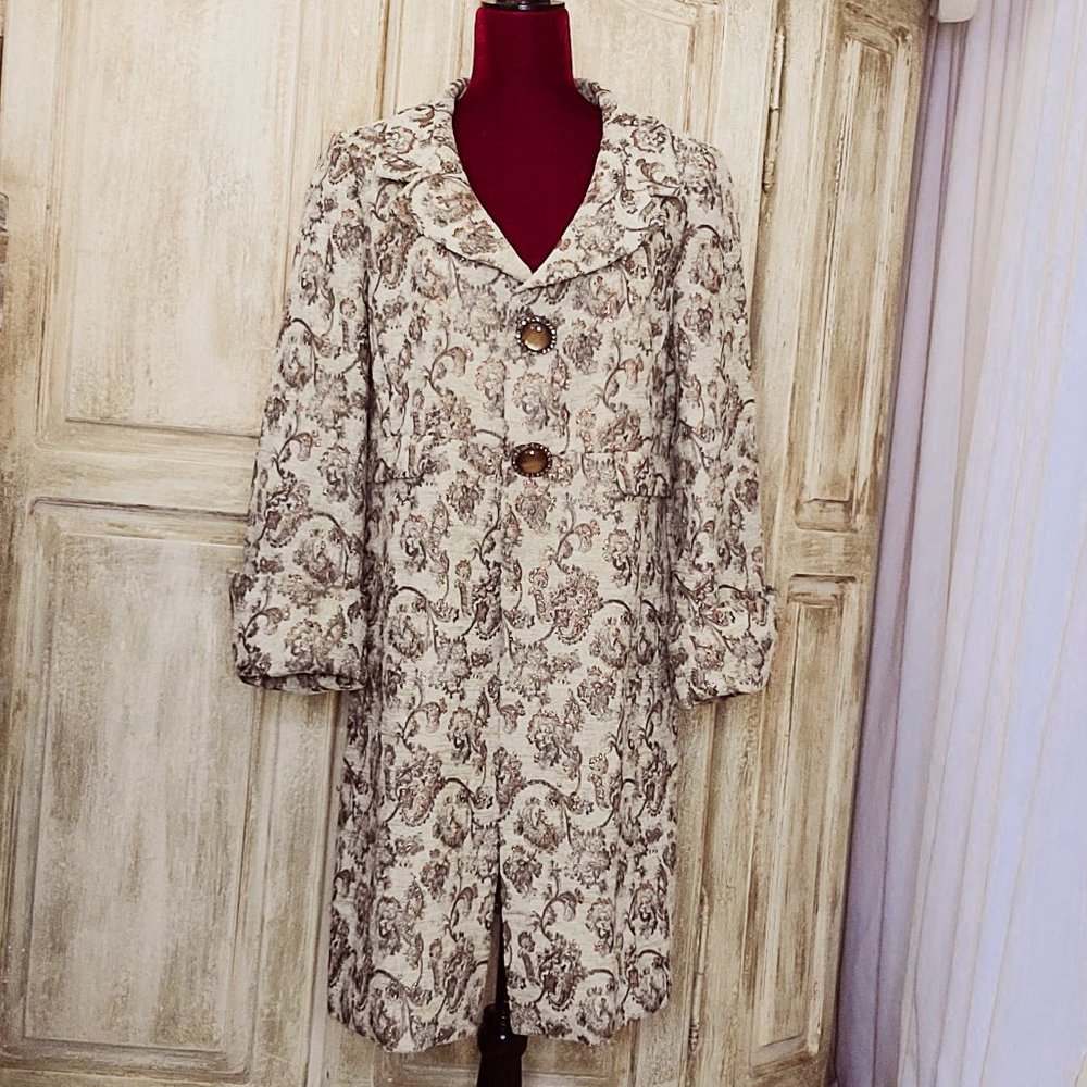 ✨ Paisley Brocade Concert Peacoat